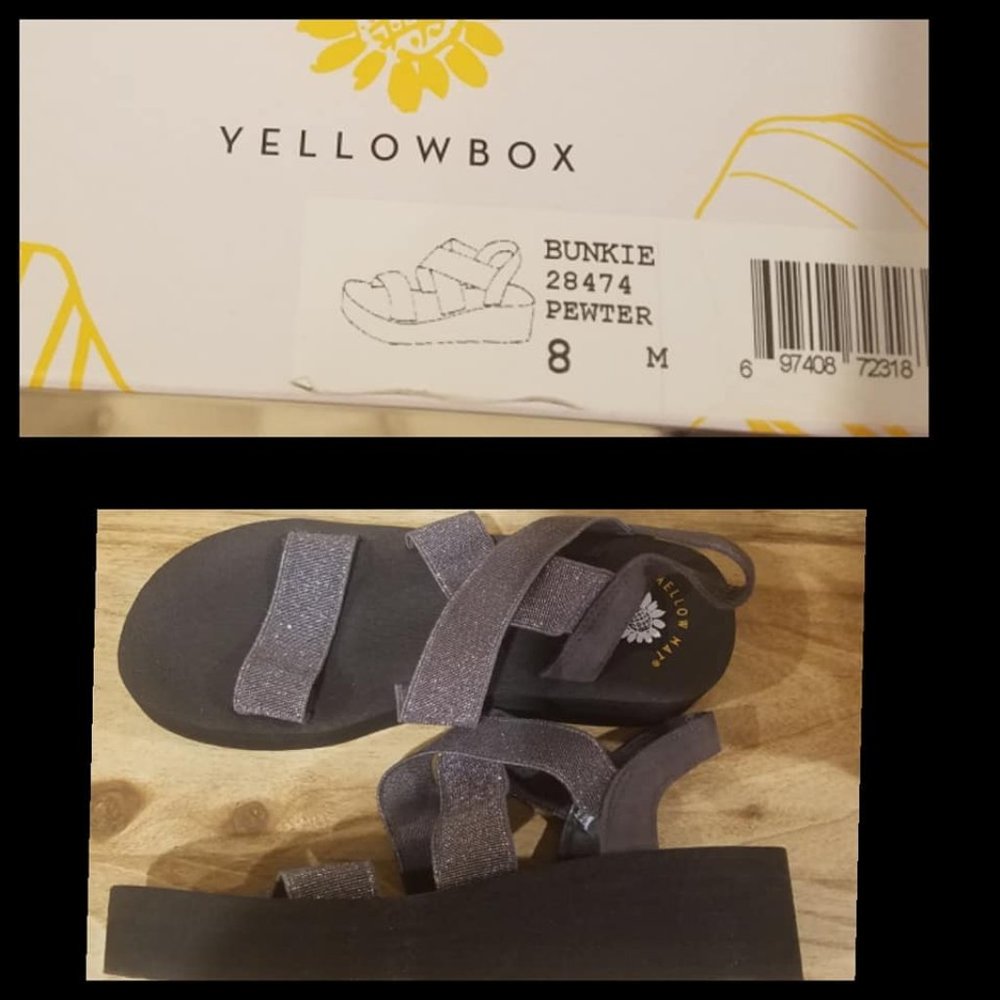 Yellow Box Bunkie Strappy sandals size 8
